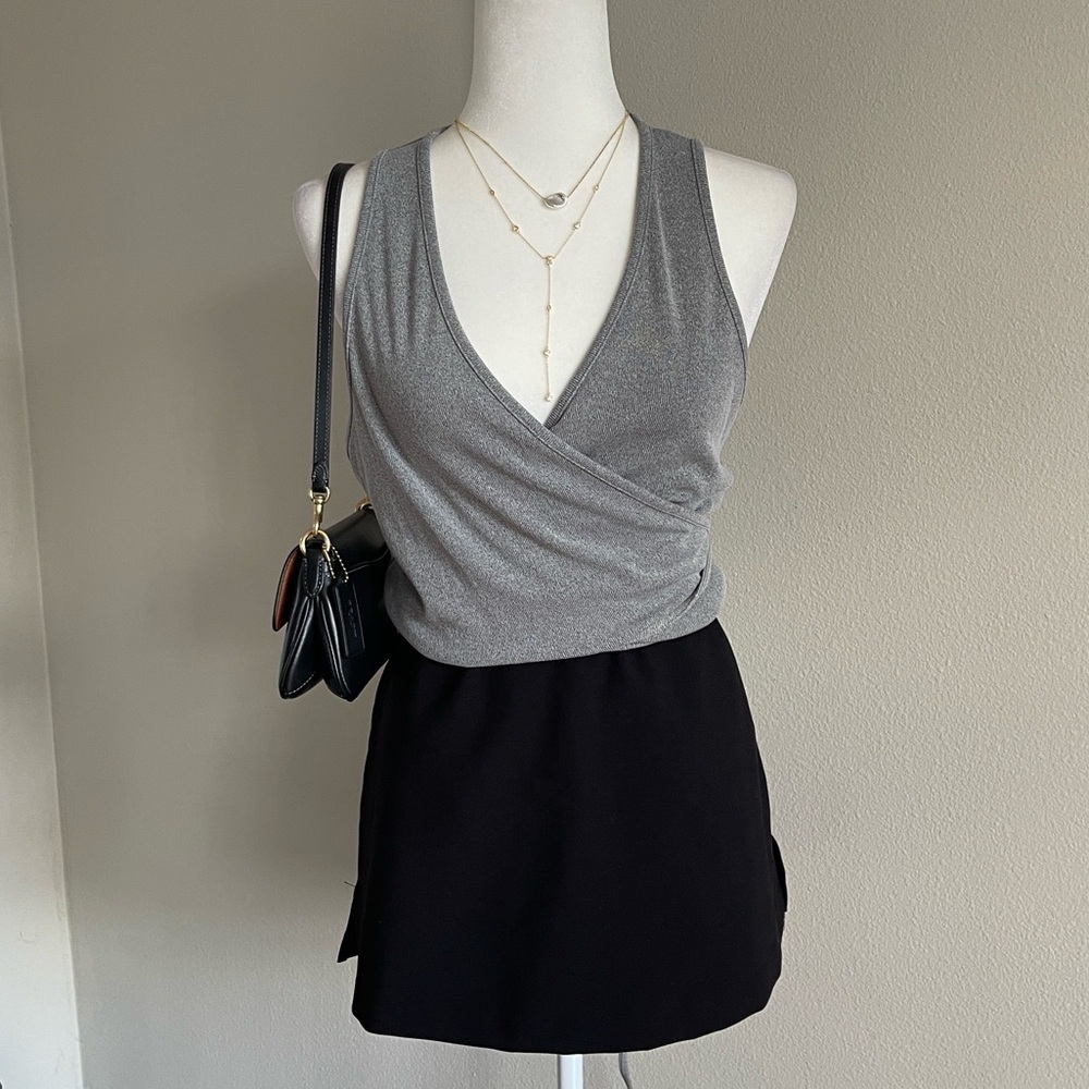 NWT 4th & Reckless Gray Sleeveless Wrap Top Size XL